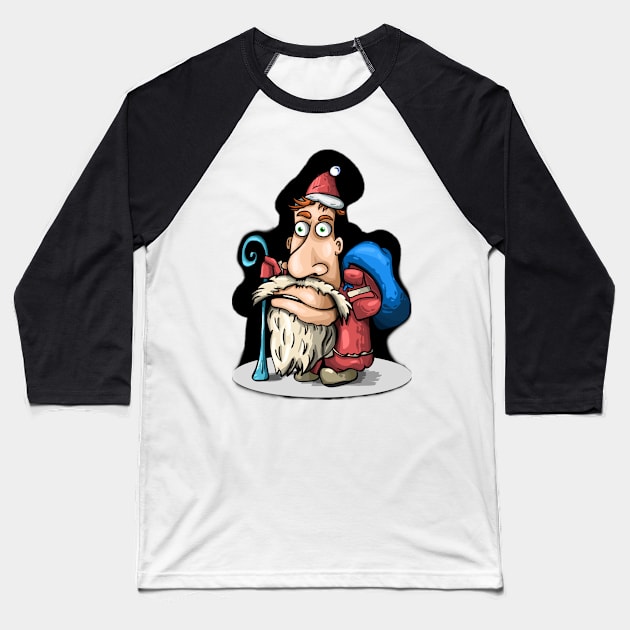 Santa Baseball T-Shirt by daghlashassan